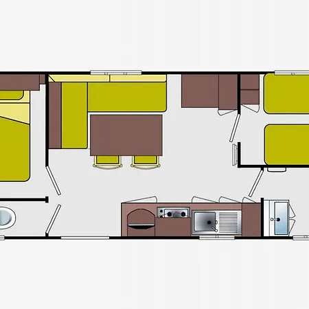 Mobil Home, Animaux Admis - 4 Pers. - Api-1-52-2683 *